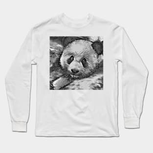 AnimalArtBW Panda 001 Long Sleeve T-Shirt